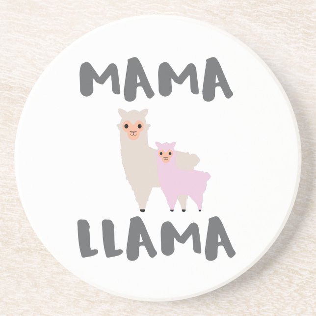 Mama Llama Mama Getränkeuntersetzer (Vorne)