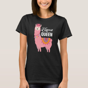 Mama Llama Queen Süße Tier für Frauen Llama T-Shirt