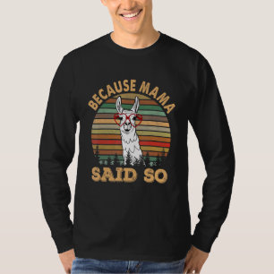 Mama Llama, weil Mama so Retro-Stil Alpaca sagte T-Shirt