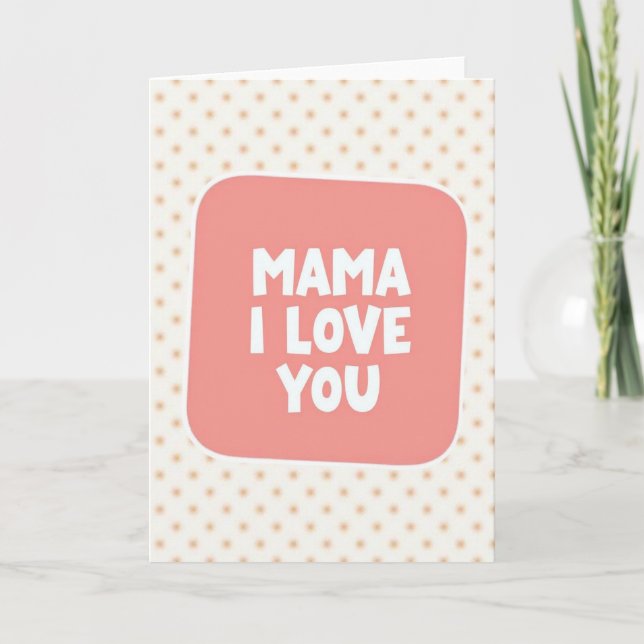 Mama Love Illustrationskarte Karte (Vorderseite)