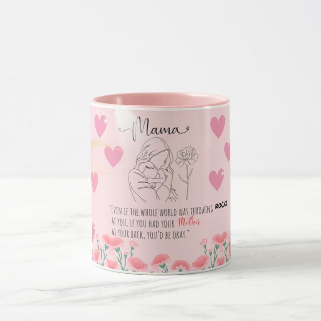Mama Love Mug – Heartwarming Mother and Baby  Tasse (Zentrum)