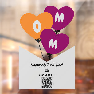 Mama Luftballons Alles Gute zum Muttertag - Sonder Fensteraufkleber