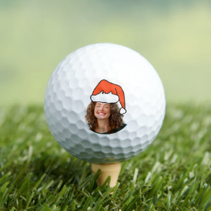 Mama Lustiger Weihnachtsmannhut Gesichtsfoto Golfball