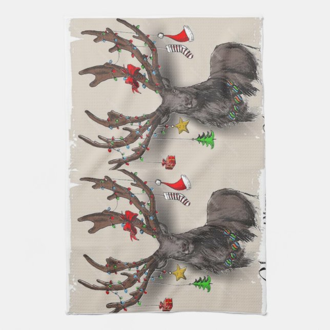 Mama Luxury Deer Template Geschirrtuch (Vertikal)