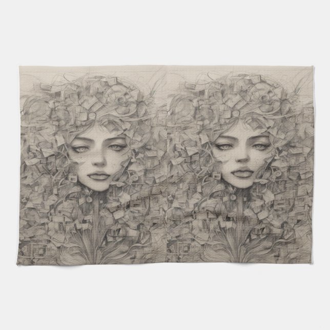 Mama Luxus Girls Template Küchen Handtücher (Horizontal)