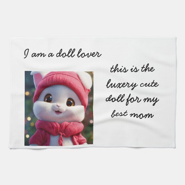 Mama Luxus Niedliche Puppe Vorlage Küchenhandtüche Geschirrtuch (Horizontal)