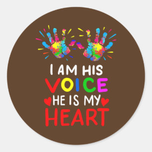 Mama Mama Autistic Autismus Awareness Month Gesche Runder Aufkleber