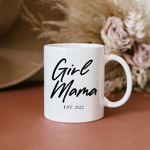 Mama Mama Custom Est Year Minimal Mama Mother Momm Kaffeetasse