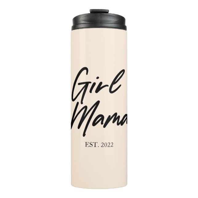 Mama Mama Custom Est Year Minimal Mama Mother Momm Thermosbecher (Vorderseite)