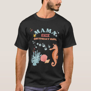 Mama Mama Geburtstag Seepferd Party Familie T-Shirt