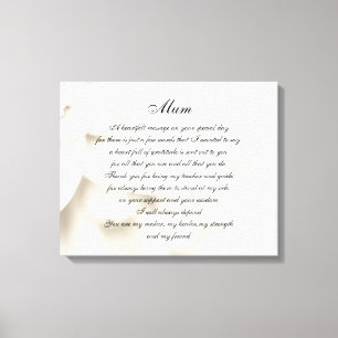 Mama / Mama Gedicht Leinwanddruck