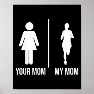 Mama Mama läuft lustig Muttertag Joggen Marathon Poster