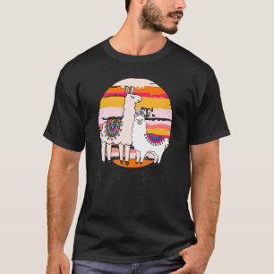 Mama Mama Llama Geburtstag Süße Tier Retro 1 T-Shirt
