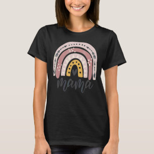Mama Mama Mommy Junge Mutter Boho Rainbow Mother D T-Shirt