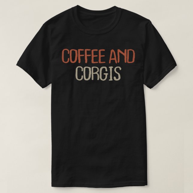 Mama Mama Retro Funny Coffee und Corgis T-Shirt (Design vorne)