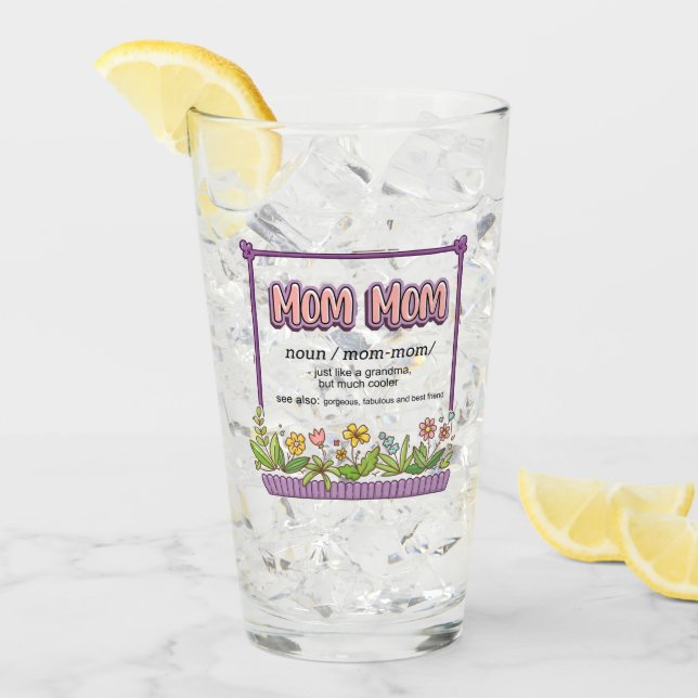 Mama Mama wie ein Oma, aber viel Cooler Glas (Vorderseite Ice)