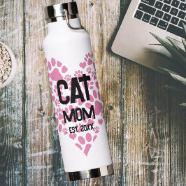 Mama Mama zum Katzen Dog Paw Liebe Herz Trinkflasche