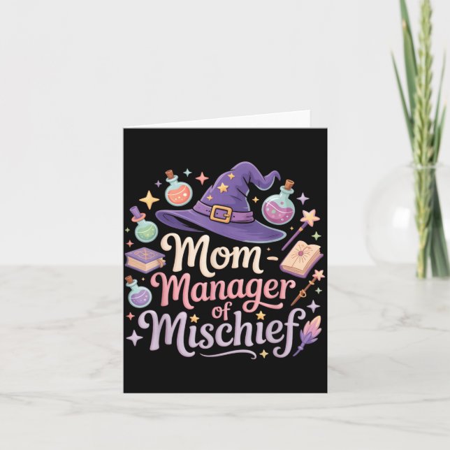 Mama Managerin des Muttertags-Zaubers Karte (Vorderseite)