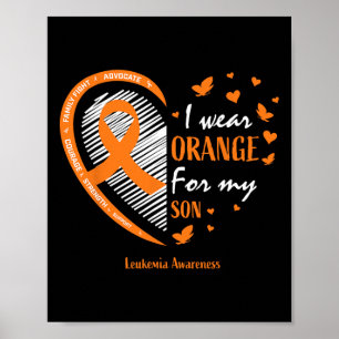 Mama Männer Frauen Ich trage Orange für meine Sohn Poster