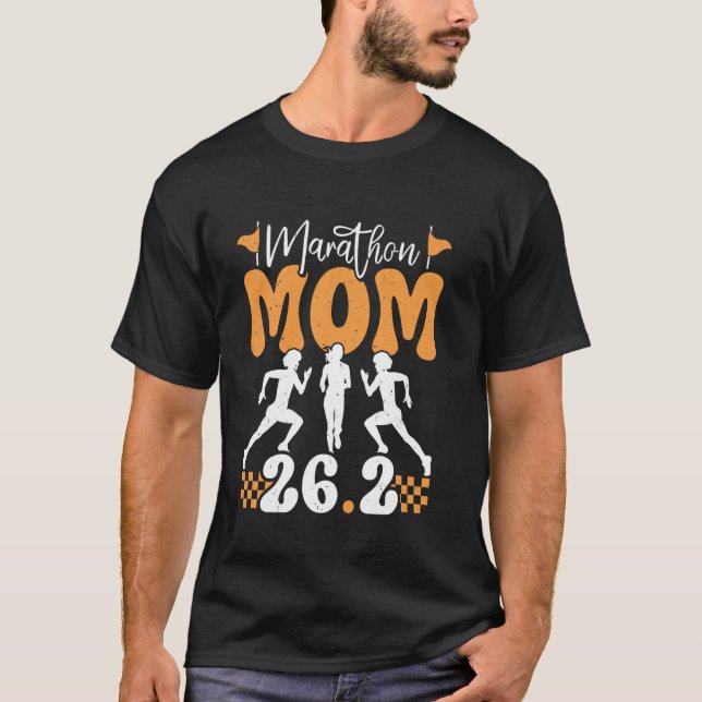 Mama MARATHON MUTTER 26.2 Halbmarathon Lustiger Ha T-Shirt (Vorderseite)