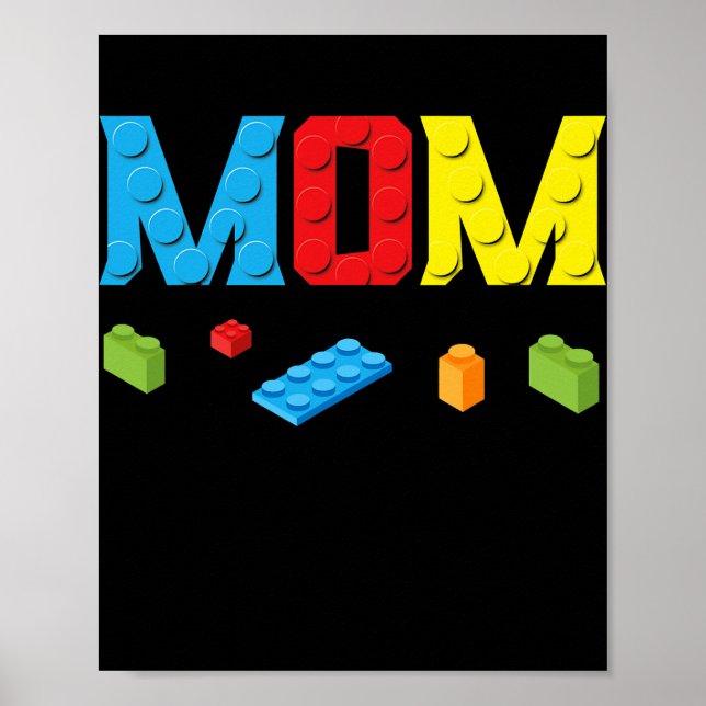 Mama Master Builder Gebäude Bricks Blockfamilie Poster (Vorne)