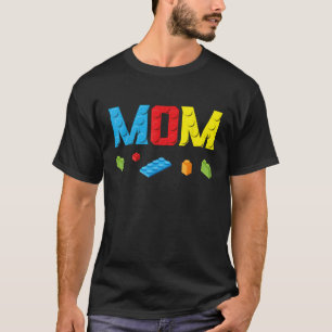 Mama Master Builder Gebäude Bricks Blocks Familie T-Shirt