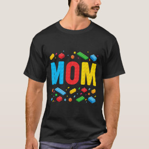 Mama Master Builder Gebäude Bricks Blocks Familie T-Shirt
