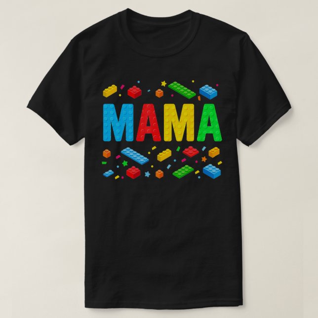 Mama Master Builder Gebäude Bricks Blocks Funny M T-Shirt (Design vorne)