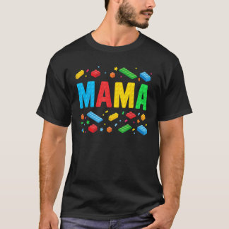 Mama Master Builder Gebäude Bricks Blocks Funny M T-Shirt