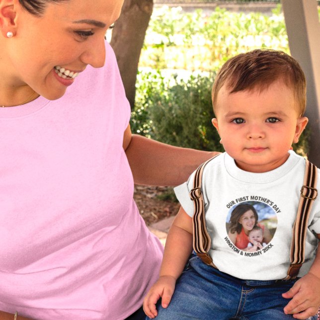 Mama & Me Foto unserer ersten Mutter Baby T-shirt (Von Creator hochgeladen)