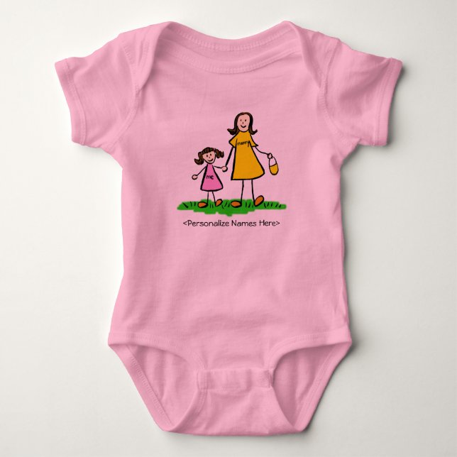 Mama & Me - Mutter und Tochter Brünettes Shirt (Vorderseite)