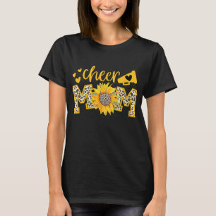 Mama Megaphone Niedlich Sonnenblumen Leopard Cheet T-Shirt