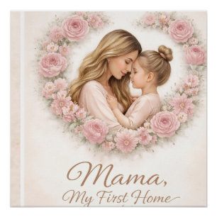 Mama — Mein erstes Zuhause   Mutter-und-Tochter-Bl Poster
