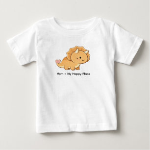 Mama = Mein glücklicher Ort – Süße Baby-Triceratop Baby T-shirt