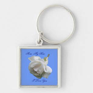 Mama Mein Held I Liebe Sie White Rose Schlüsselanh Schlüsselanhänger