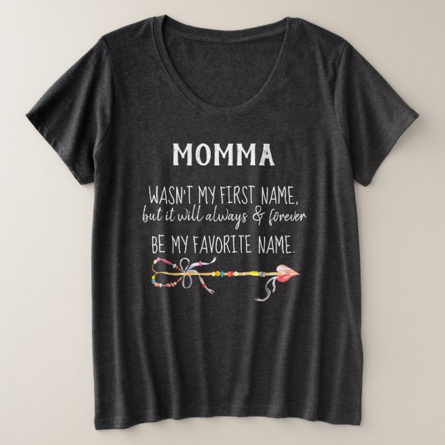 Mama Mein Lieblingsnamenangebot Große Größe T-Shirt (Design vorne)
