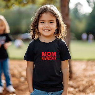 Mama mein Superheld für immer rot Baby T-shirt