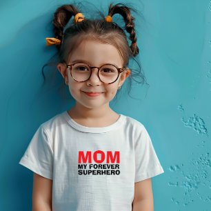 Mama mein Superheld für immer rot schwarz Baby T-shirt