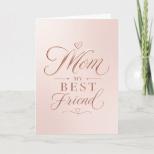 Mama Meine beste Freundin Elegante Roségold-Typogr Karte