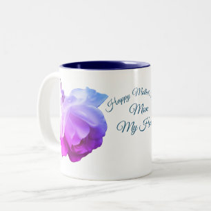 Mama Meine Heldin Muttertag Weiße Rose Zweifarbige Tasse