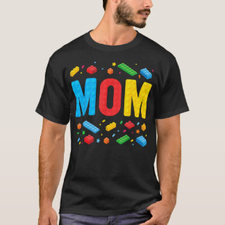 Mama Meister Erbauer Bausteine Blöcke Familie T-Shirt