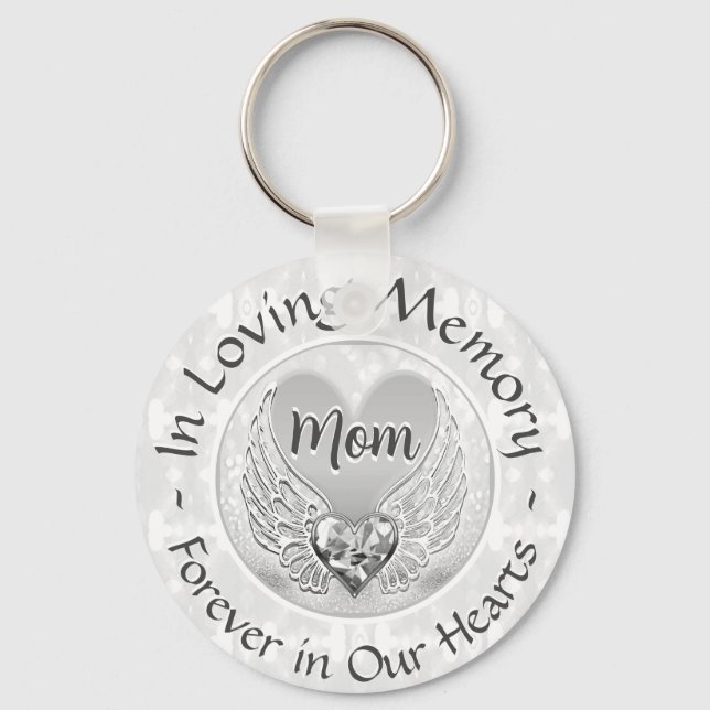Mama Memorial Heart Keychain Schlüsselanhänger (Vorderseite)
