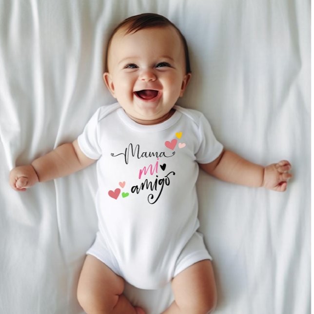 Mama mi amigo Baby Bodysuit - Neues Babygeschenk Baby Strampler (Von Creator hochgeladen)