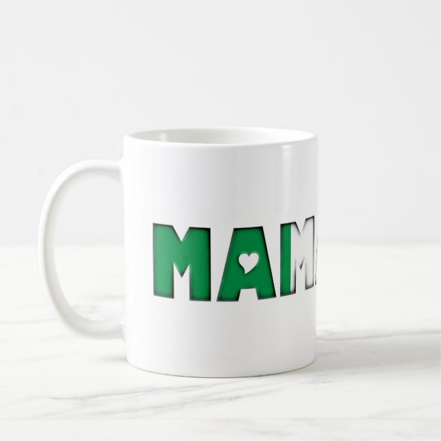 Mama Mia Italian Flag Colors Italien Tricolore Kaffeetasse (Links)