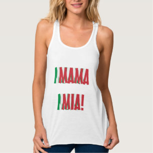Mama Mia Italian Flag Colors Italy Tricolore Tank Top