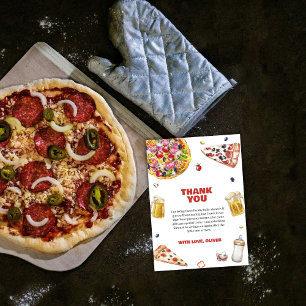 Mama Mia Italian Pizza Beer Schnuller Baby Shower Dankeskarte