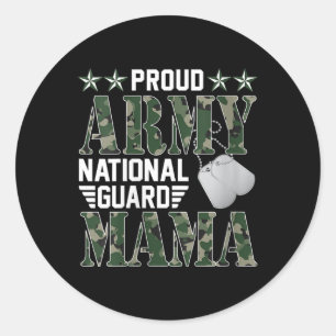 Mama-Militäreinheit der Womens Proud Army National Runder Aufkleber