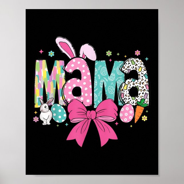 Mama Mini Osterpassende Mama Bunny Ostertag Poster (Vorne)