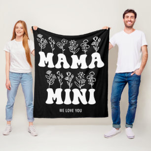 Mama Mini Wir Liebe Sie Custom Mütter Day Fleecedecke