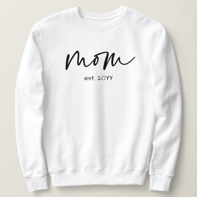 Mama Minimalistisches Typografie-Geschenk Sweatshirt (Design vorne)